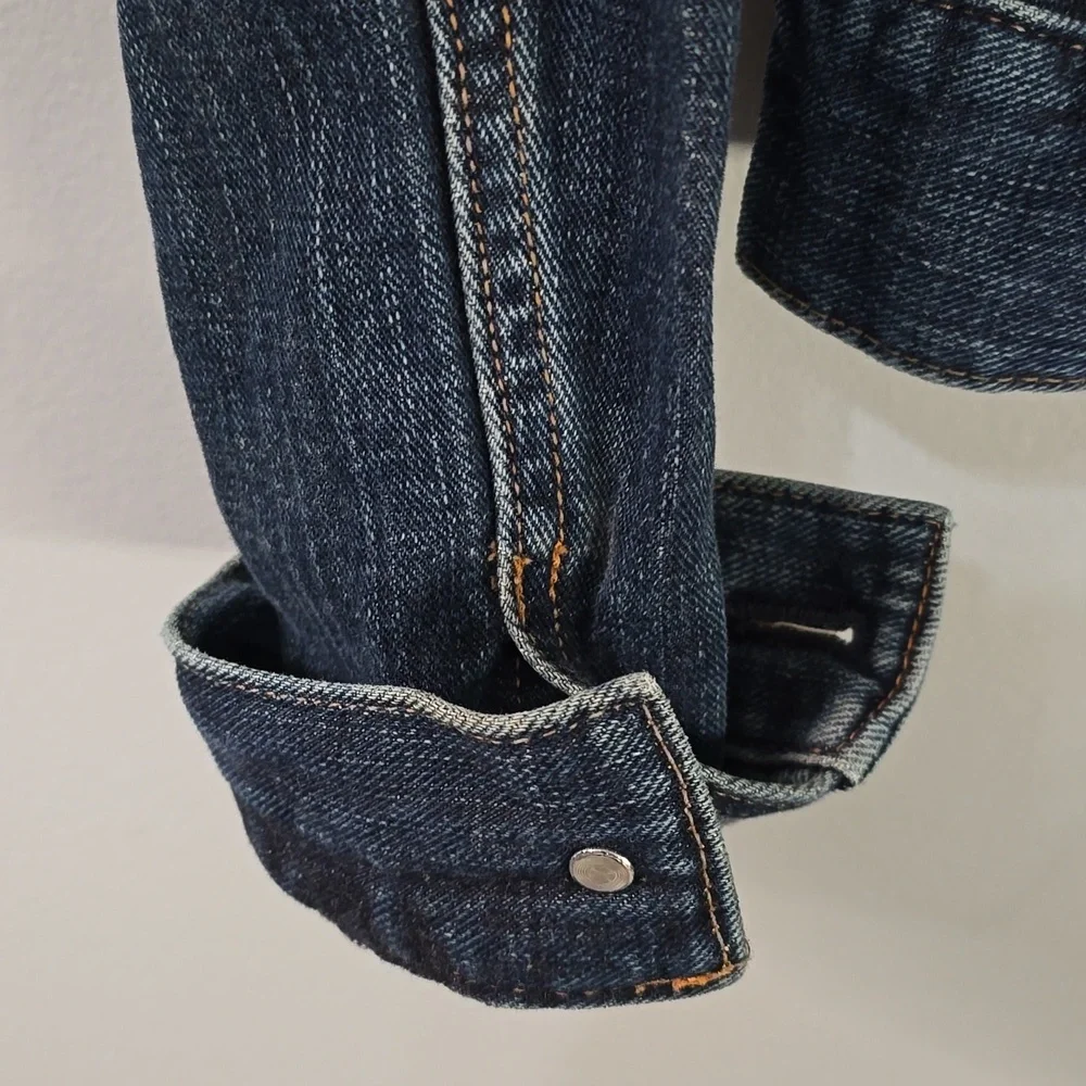 GAP Blue Denim Crop Jacket Women's Size Xs X-small Cropped - Picture 4 of 11